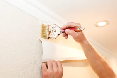 Pose de papier peint aux Fosses — revêtements muraux et toiles de verre